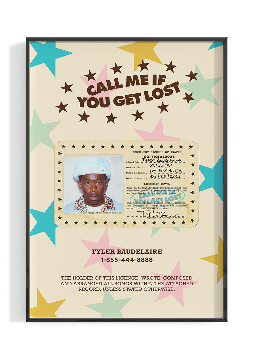 Tyler, the Creator 'Call Me If You Get Lost' Album Poster – The Indie ...