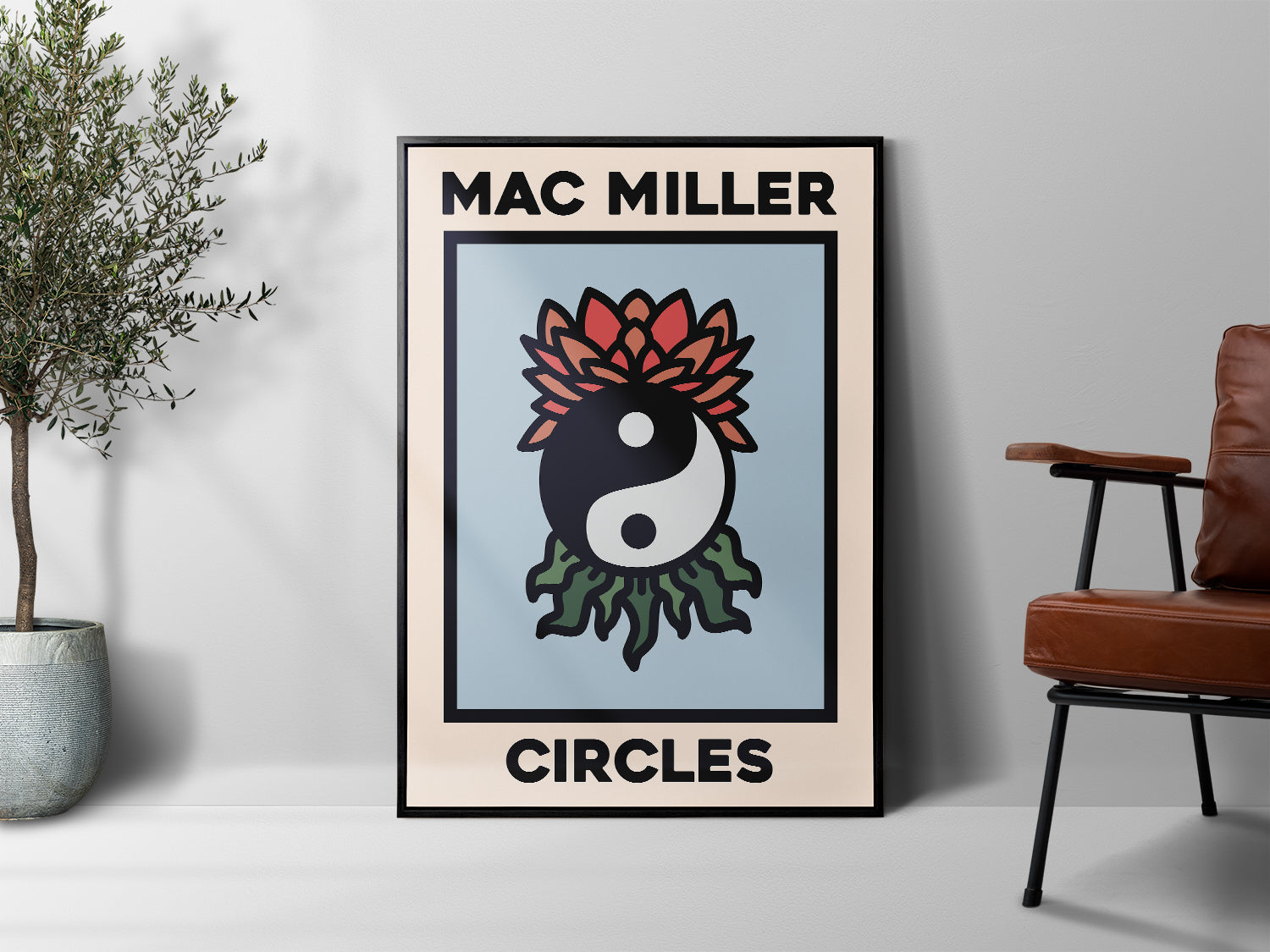 Mac shops Miller Circles. Ink and Watercolor Illustration Print.