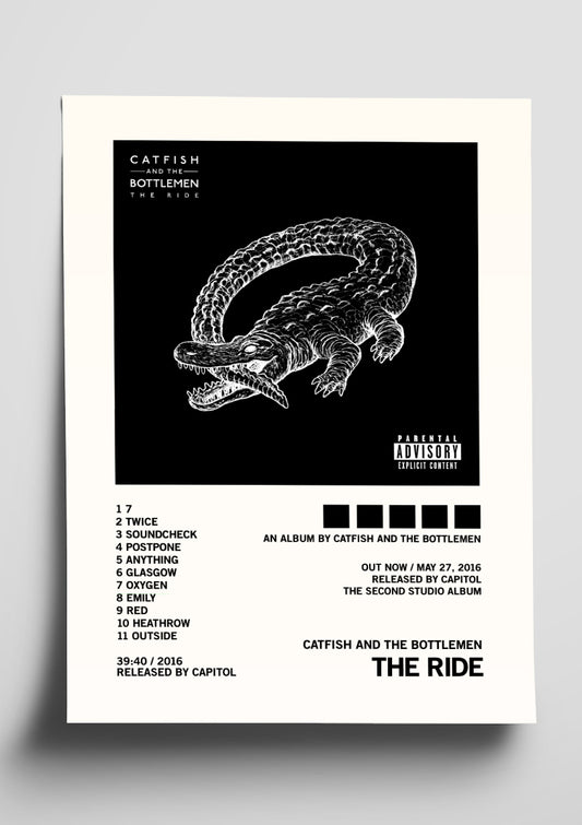 Catfish And The Bottlemen 'The Ride' Album Tracklist Poster