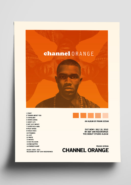 Frank Ocean 'Channel Orange' Alternative Album Tracklist Poster