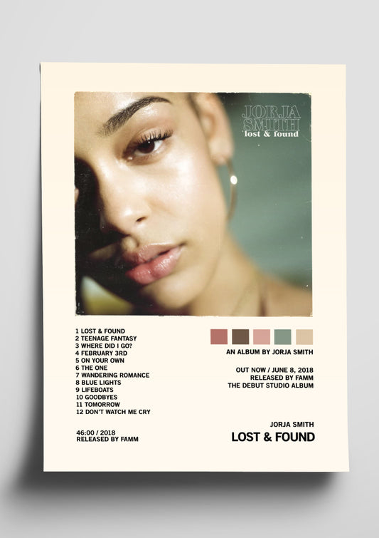 Jorja Smith 'Lost & Found' Album Art Tracklist Poster