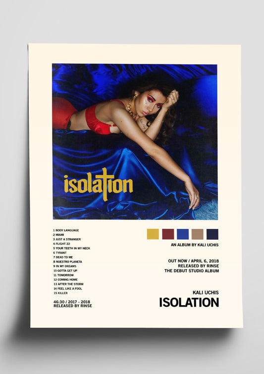 Kali Uchis 'Isolation' Album Art Tracklist Poster