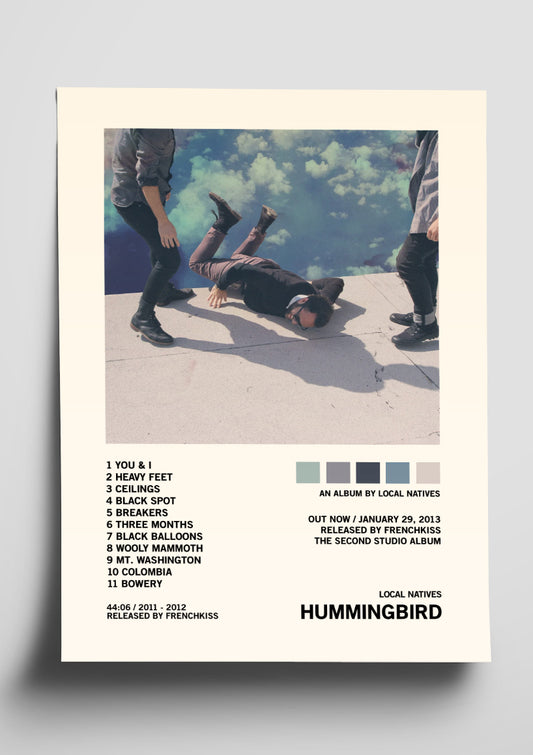 Local Natives 'Hummingbird' Album Art Tracklist Poster