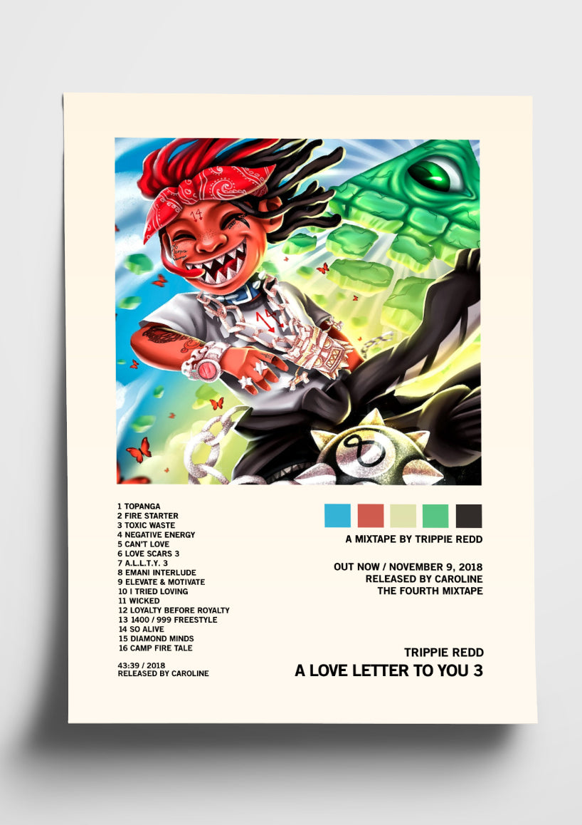 Trippie Redd A Love Letter To You 3 Album Art Tracklist Poster The